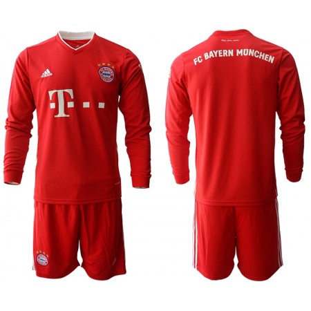 Koszulka Bayern Monachium Dziecięcy Domowe Koszulki Piłkarskie 2020-2021 Długi Rękaw